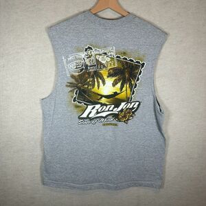Ron Jon Tank Top Mens Large Gray Sleeveless Graphic Surf Beach Logo Casual VTG